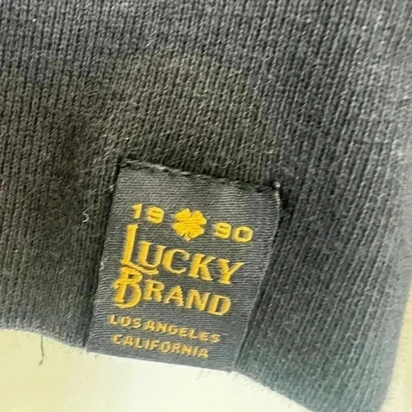 Lucky Brand Lasso Sueded Crew Sweatshirt. Black Size Medium - Picture 6 of 9